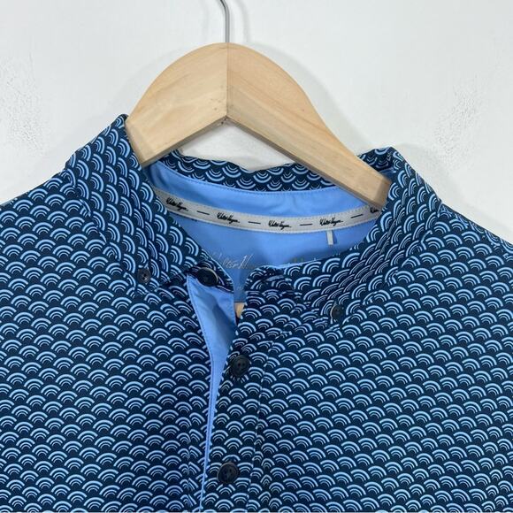 Walter Hagen Performance 11 Polo Blue All Over Print Golf Shirt Size Medium - Picture 3 of 11